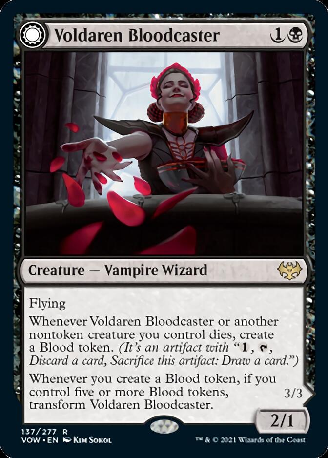 Voldaren Bloodcaster // Bloodbat Summoner [Innistrad: Crimson Vow] | D20 Games
