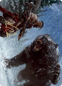 Blizzard Brawl Art Card (Gold-Stamped Signature) [Kaldheim: Art Series] | D20 Games