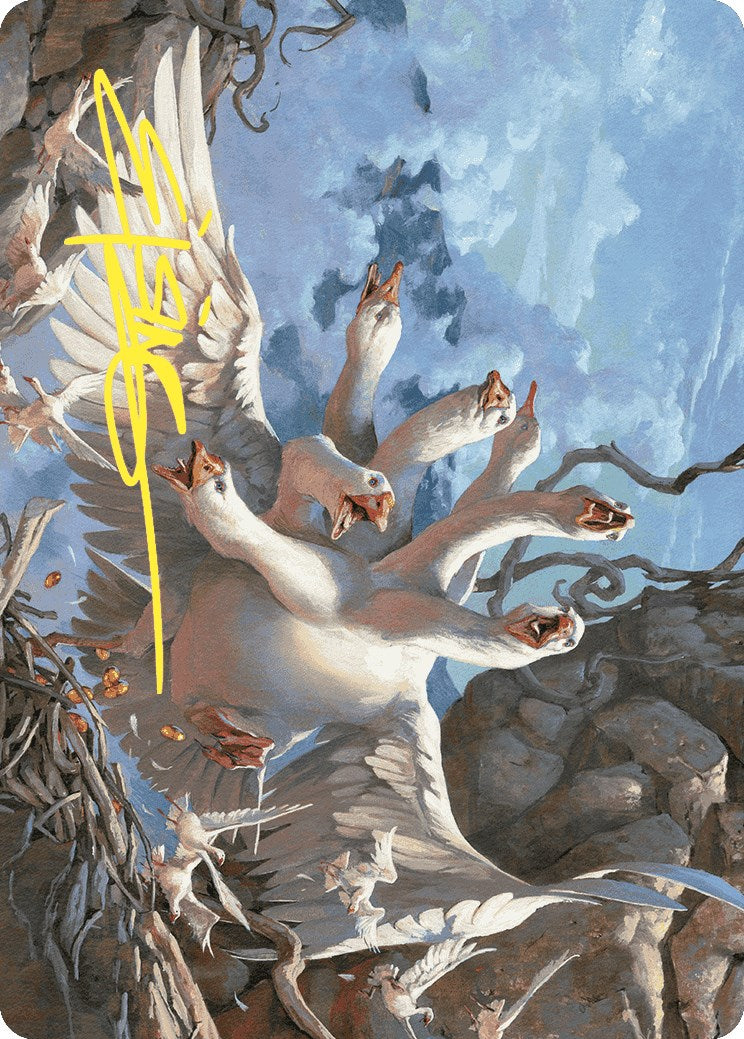 The Goose Mother Art Card (Gold-Stamped Signature) [Wilds of Eldraine Art Series] | D20 Games