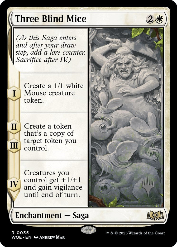 Three Blind Mice (Promo Pack) [Wilds of Eldraine Promos] | D20 Games