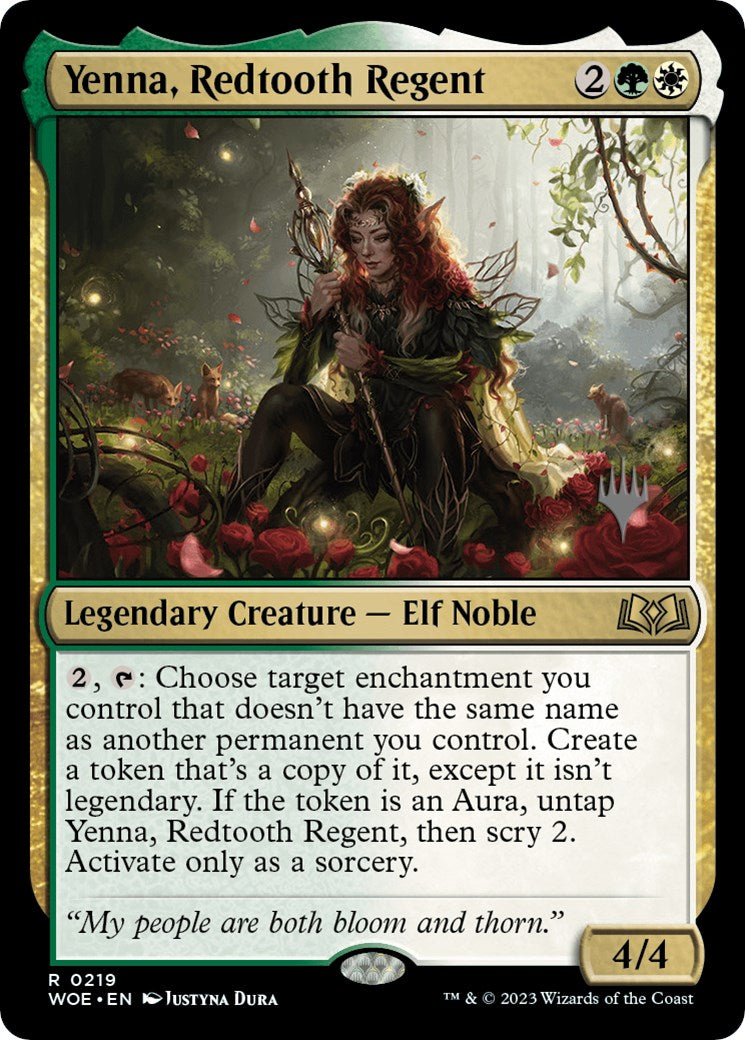 Yenna, Redtooth Regent (Promo Pack) [Wilds of Eldraine Promos] | D20 Games