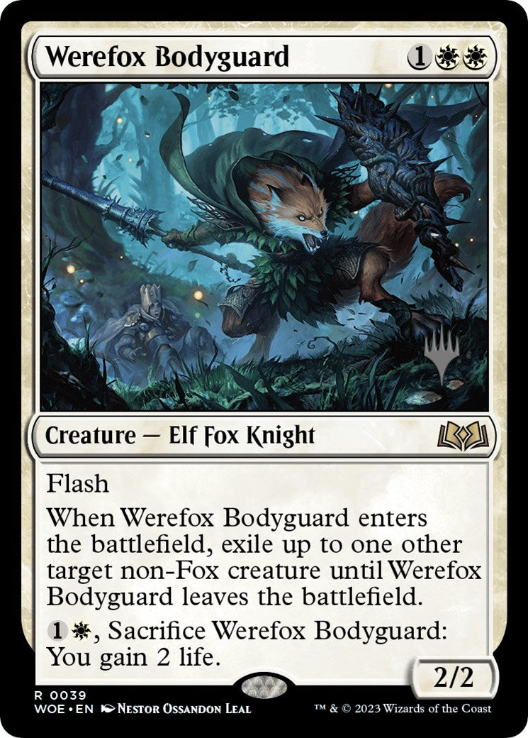 Werefox Bodyguard (Promo Pack) [Wilds of Eldraine Promos] | D20 Games