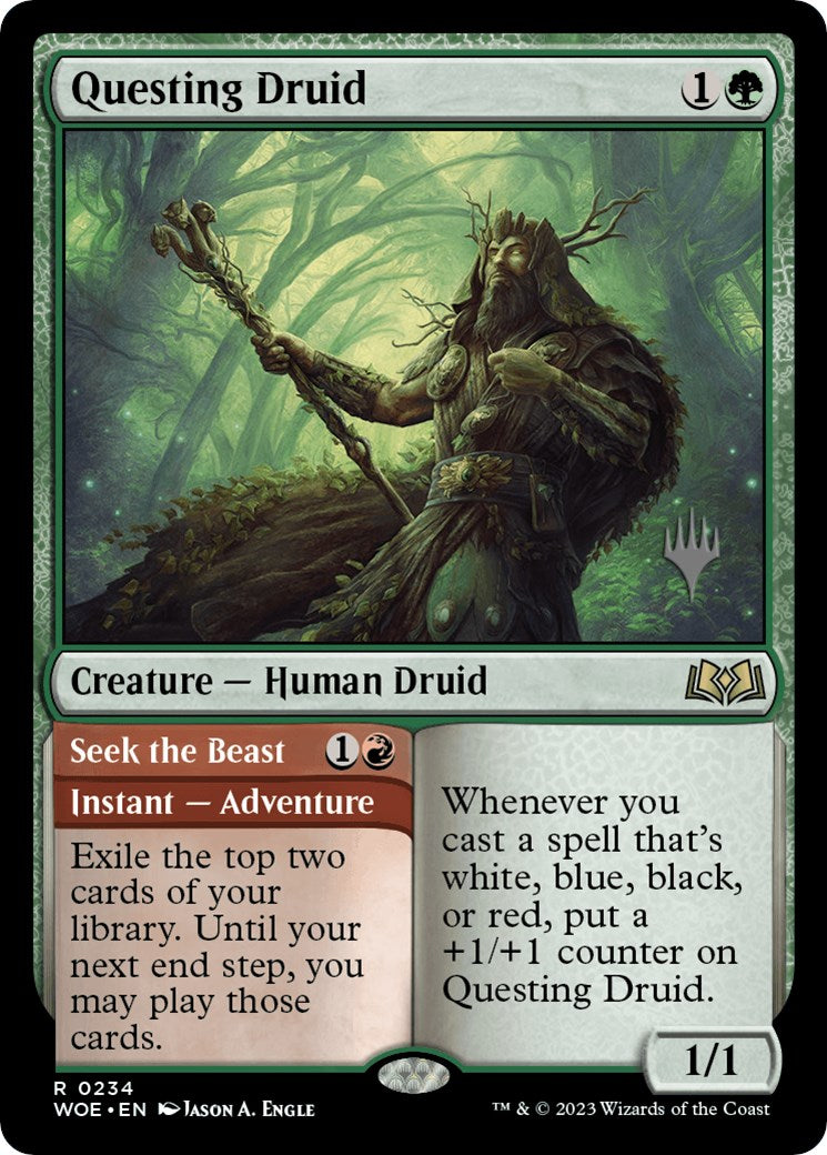 Questing Druid (Promo Pack) [Wilds of Eldraine Promos] | D20 Games