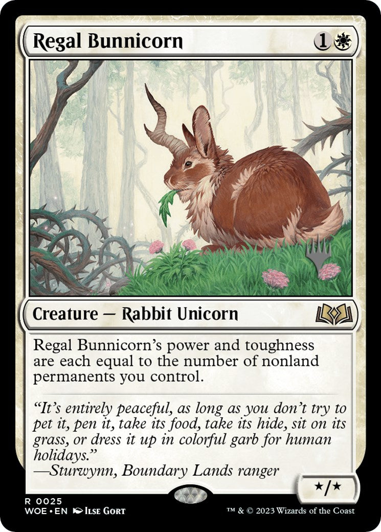 Regal Bunnicorn (Promo Pack) [Wilds of Eldraine Promos] | D20 Games