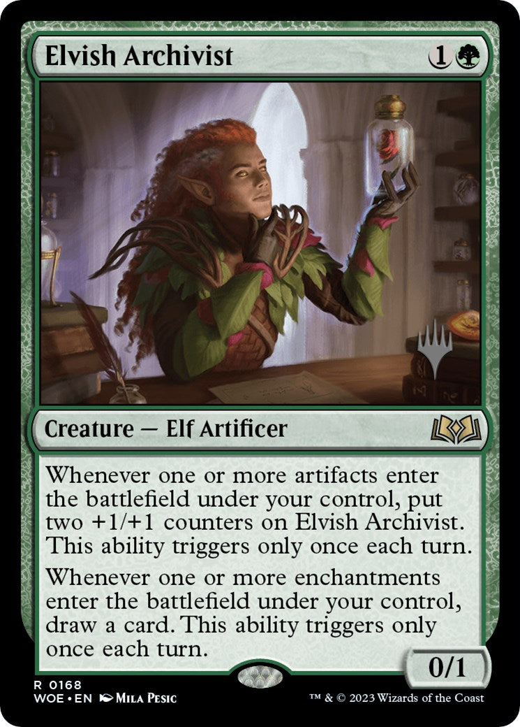 Elvish Archivist (Promo Pack) [Wilds of Eldraine Promos] | D20 Games