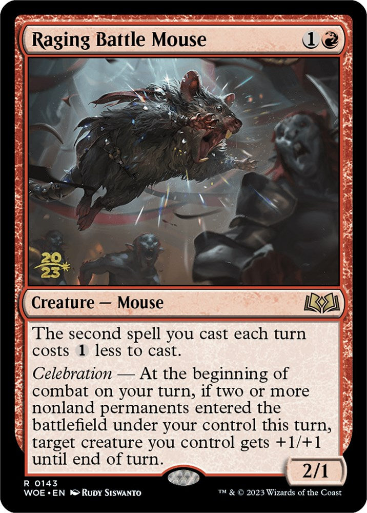 Raging Battle Mouse [Wilds of Eldraine Prerelease Promos] | D20 Games