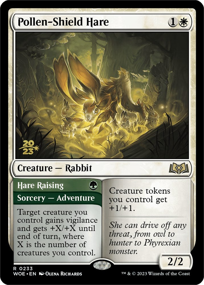 Pollen-Shield Hare // Hare Raising (Promo Pack) [Wilds of Eldraine Promos] | D20 Games