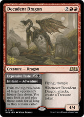 Decadent Dragon // Expensive Taste [Wilds of Eldraine Prerelease Promos] | D20 Games