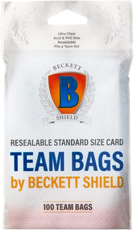 Resealable Standard Size Card Team Bags by Beckett Shield | D20 Games