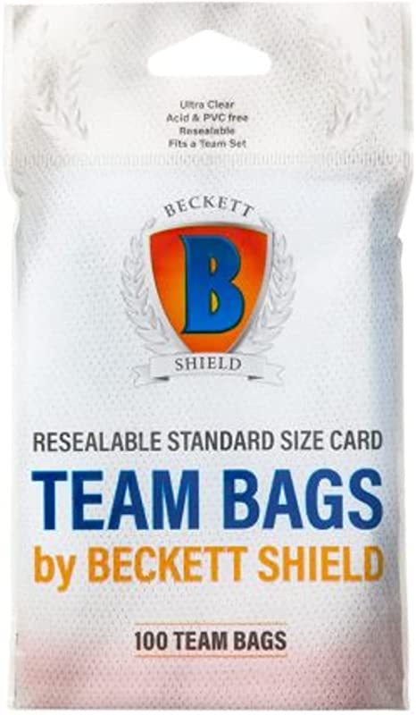Resealable Standard Size Card Team Bags by Beckett Shield