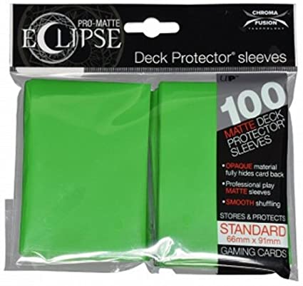 Eclipse Deck Protector Sleeves Matte: Lime Green | D20 Games