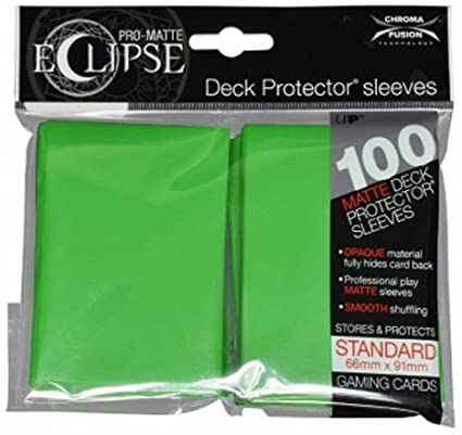 Eclipse Deck Protector Sleeves Matte: Lime Green