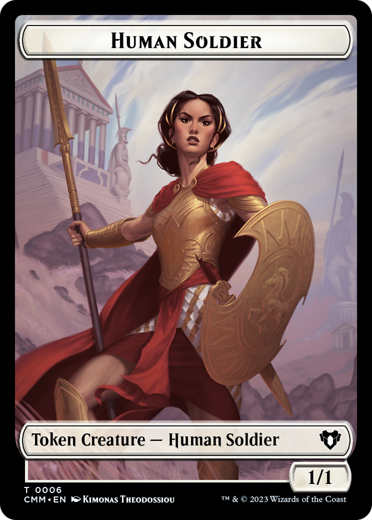 Human Soldier // Knight Double-Sided Token [Commander Masters Tokens] | D20 Games