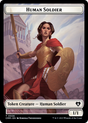 Human Soldier // Knight Double-Sided Token [Commander Masters Tokens] | D20 Games