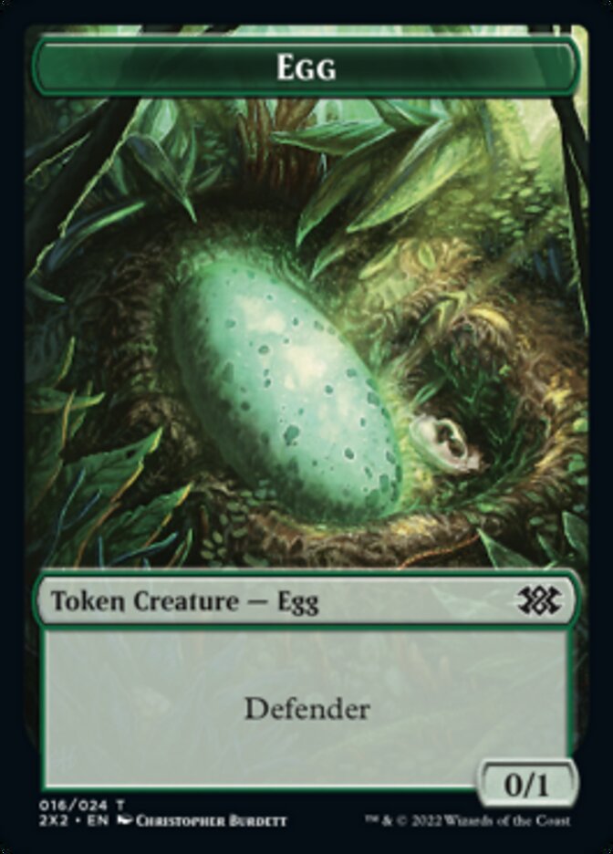 Egg // Aven Initiate Double-sided Token [Double Masters 2022 Tokens] | D20 Games