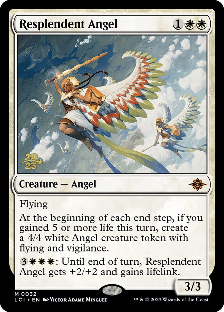 Resplendent Angel (LCI) [The Lost Caverns of Ixalan Prerelease Cards] | D20 Games