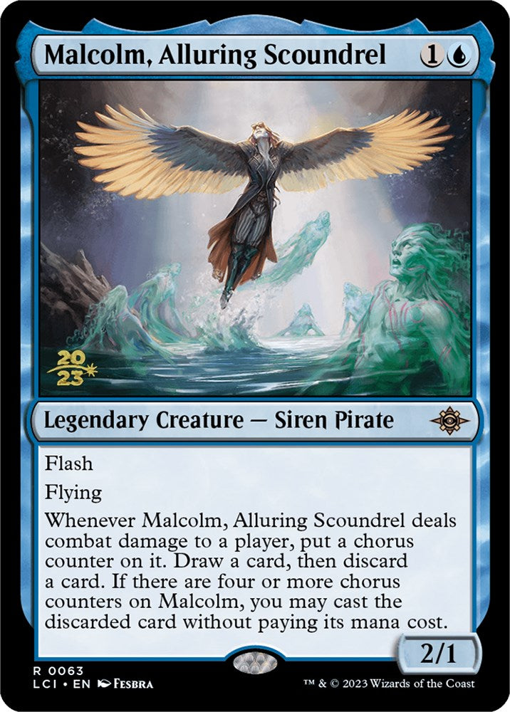 Malcolm, Alluring Scoundrel [The Lost Caverns of Ixalan Prerelease Cards] | D20 Games