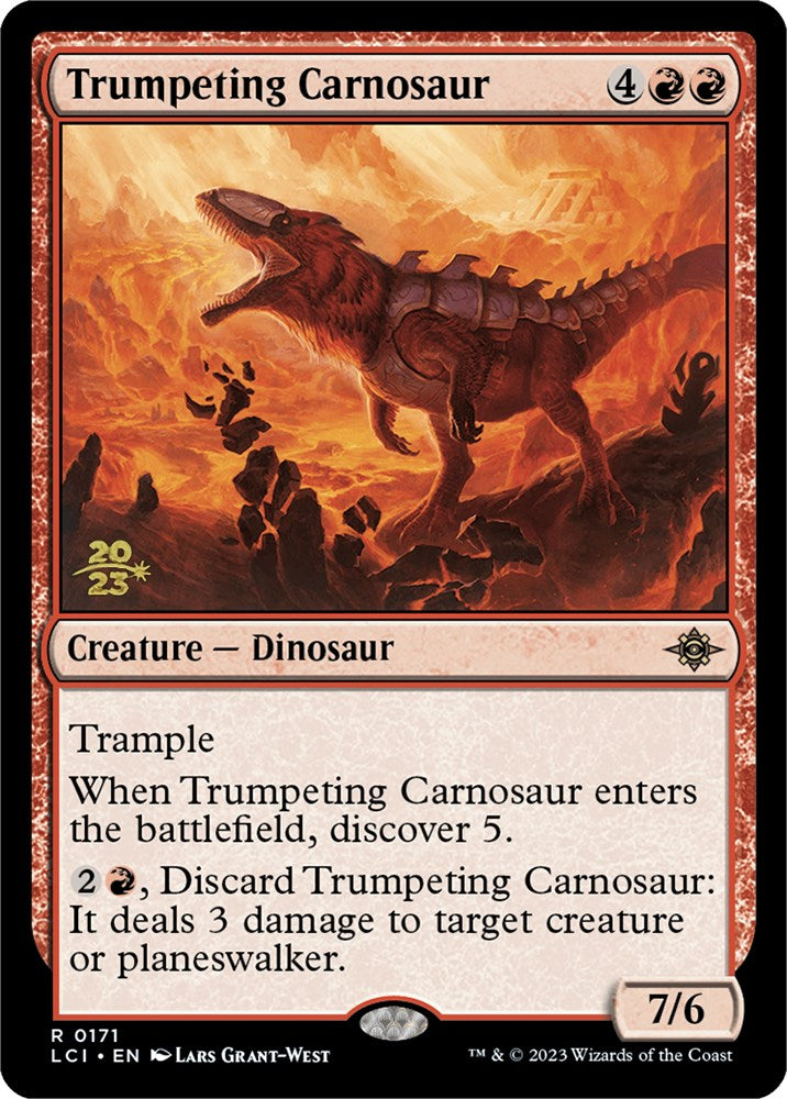 Trumpeting Carnosaur [The Lost Caverns of Ixalan Prerelease Cards] | D20 Games