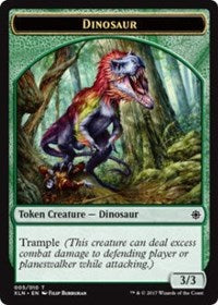 Dinosaur // Treasure (009) Double-sided Token [Ixalan Tokens] | D20 Games