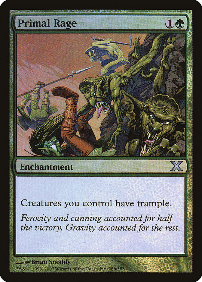 Primal Rage (Premium Foil) [Tenth Edition] | D20 Games