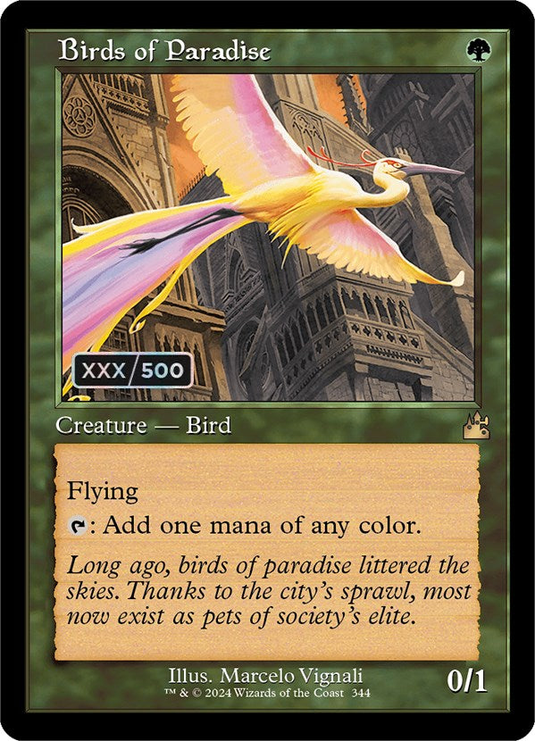 Birds of Paradise (Retro) (Serialized) [Ravnica Remastered] | D20 Games