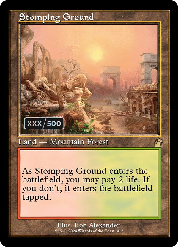 Stomping Ground (Retro) (Serialized) [Ravnica Remastered] | D20 Games