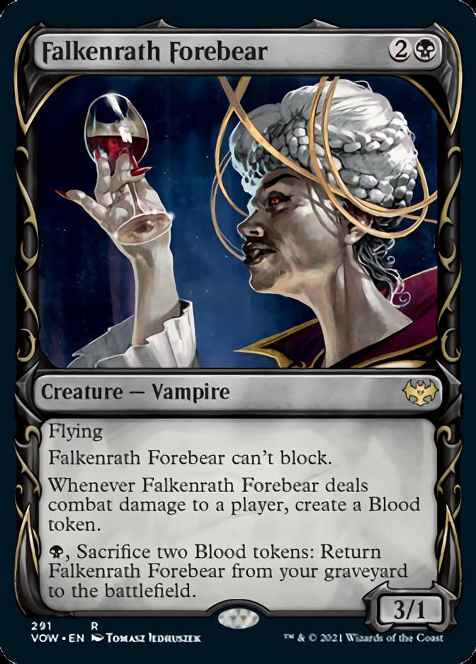 Falkenrath Forebear (Showcase Fang Frame) [Innistrad: Crimson Vow] | D20 Games