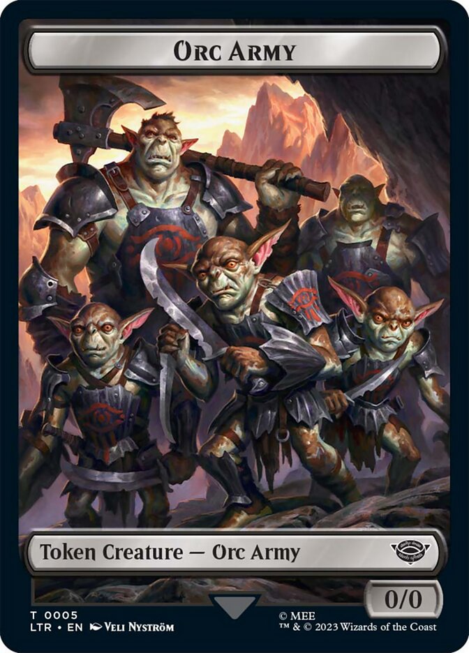 Orc Army Token (05) [The Lord of the Rings: Tales of Middle-Earth Tokens] | D20 Games