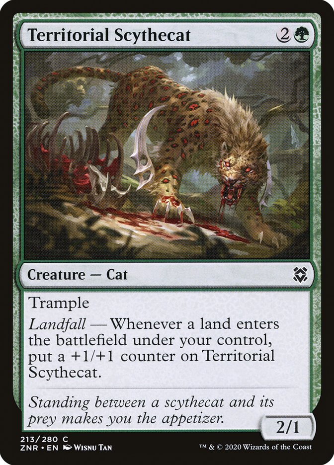 Territorial Scythecat [Zendikar Rising] | D20 Games