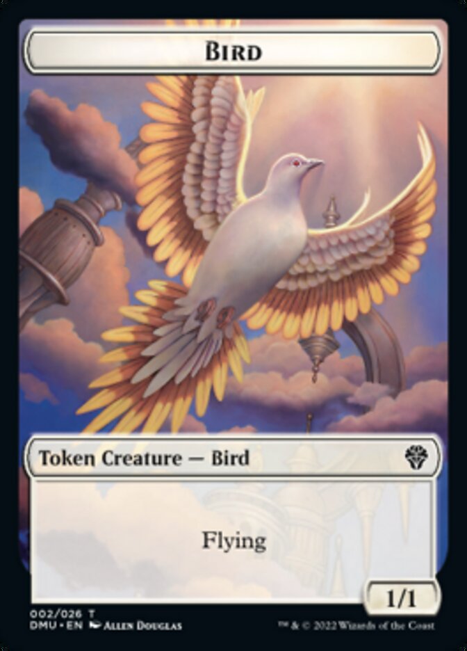Bird (002) // Merfolk Double-sided Token [Dominaria United Tokens] | D20 Games