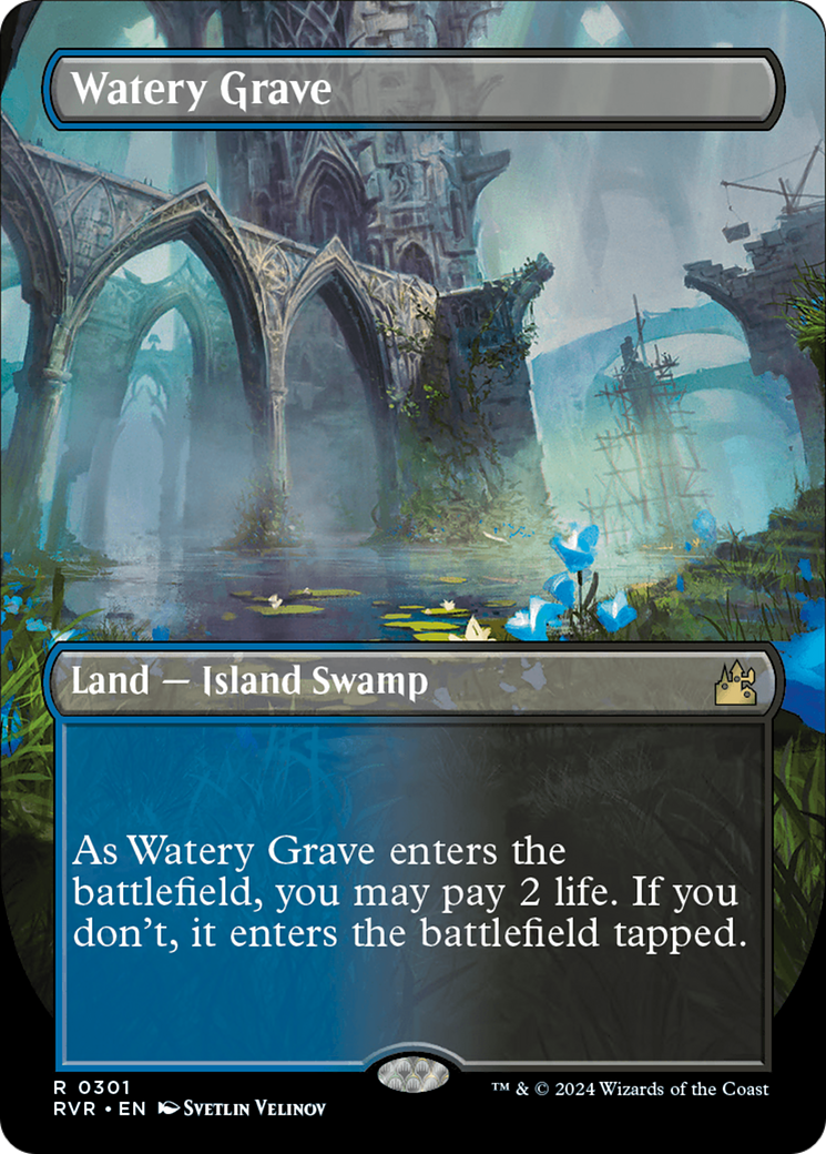 Watery Grave (Borderless) [Ravnica Remastered] | D20 Games