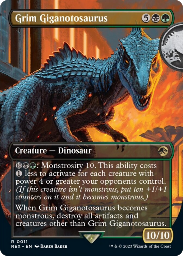 Grim Giganotosaurus (Borderless) [Jurassic World Collection] | D20 Games