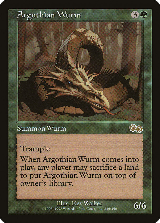 Argothian Wurm [Urza's Saga] | D20 Games