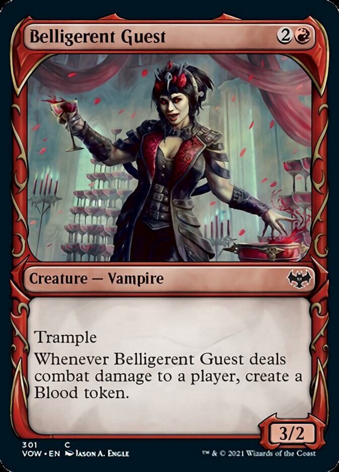 Belligerent Guest (Showcase Fang Frame) [Innistrad: Crimson Vow] | D20 Games