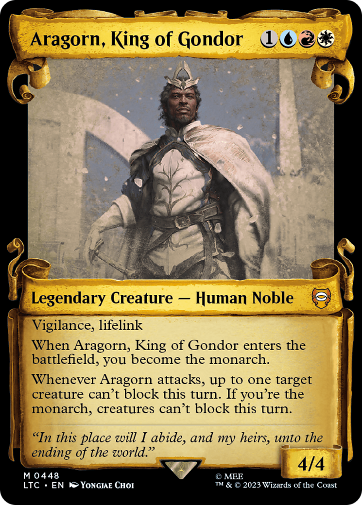 Aragorn, King of Gondor [The Lord of the Rings: Tales of Middle-Earth Commander Showcase Scrolls] | D20 Games