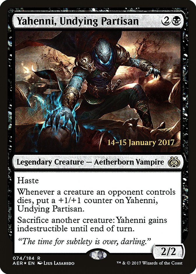Yahenni, Undying Partisan  [Aether Revolt Prerelease Promos] | D20 Games