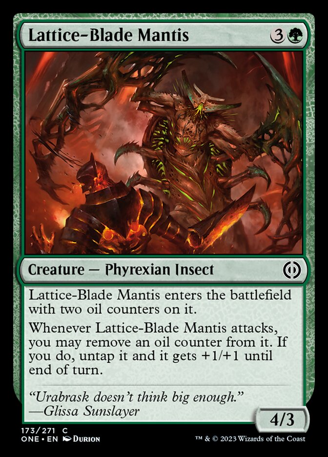 Lattice-Blade Mantis [Phyrexia: All Will Be One] | D20 Games