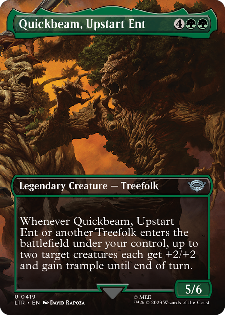 Quickbeam, Upstart Ent (Borderless Alternate Art) [The Lord of the Rings: Tales of Middle-Earth] | D20 Games