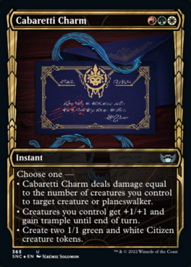 Cabaretti Charm (Showcase Golden Age Gilded Foil) [Streets of New Capenna] | D20 Games