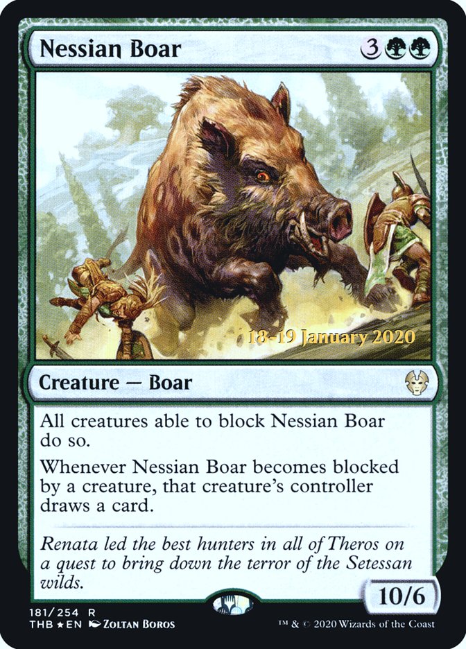 Nessian Boar [Theros Beyond Death Prerelease Promos] | D20 Games