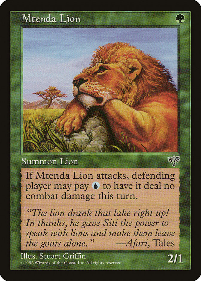 Mtenda Lion [Mirage] | D20 Games