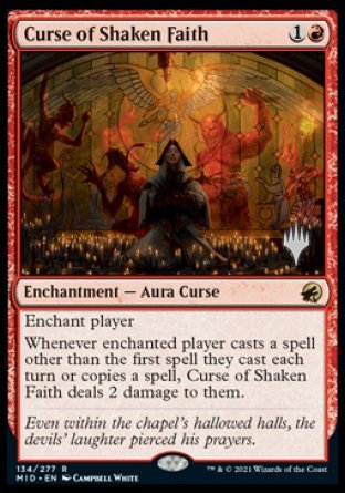 Curse of Shaken Faith (Promo Pack) [Innistrad: Midnight Hunt Promos] | D20 Games