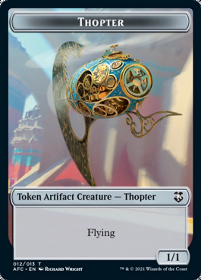 Thopter // Treasure Double-sided Token [Dungeons & Dragons: Adventures in the Forgotten Realms Commander Tokens] | D20 Games