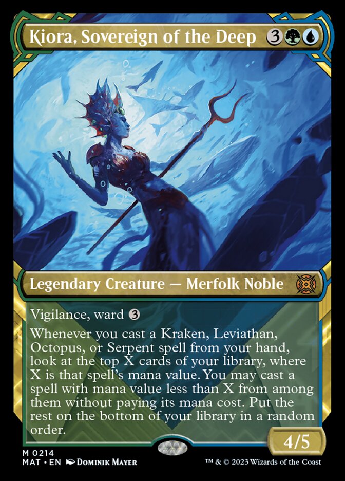 Kiora, Sovereign of the Deep (Showcase Halo Foil) [March of the Machine: The Aftermath] | D20 Games