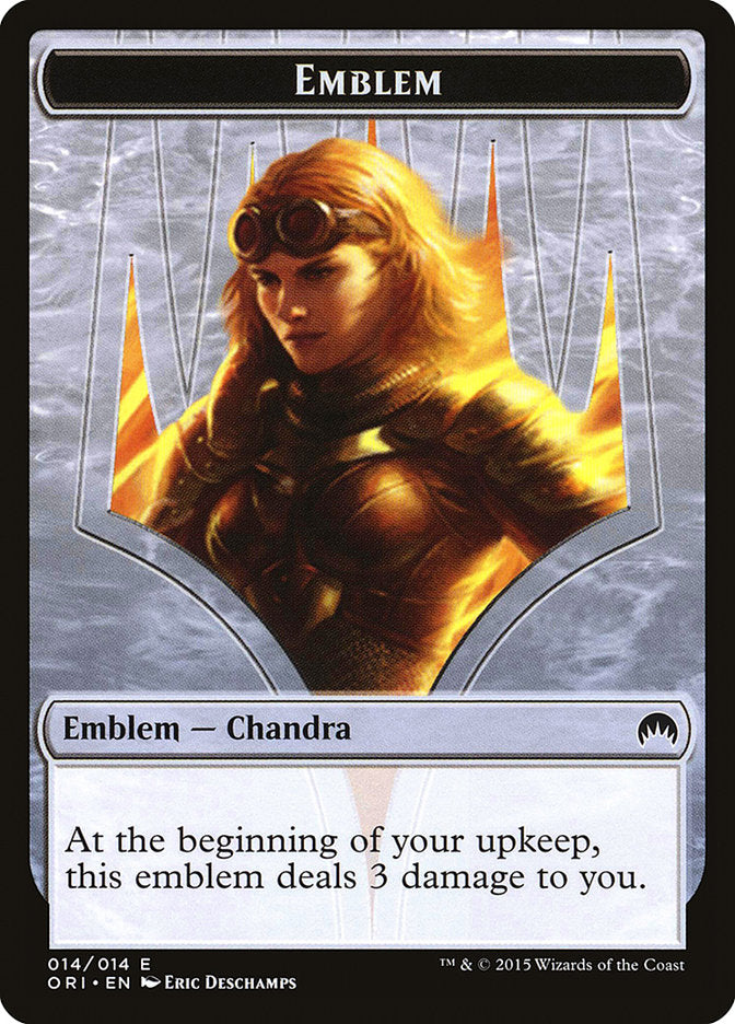 Chandra, Roaring Flame Emblem [Magic Origins Tokens] | D20 Games