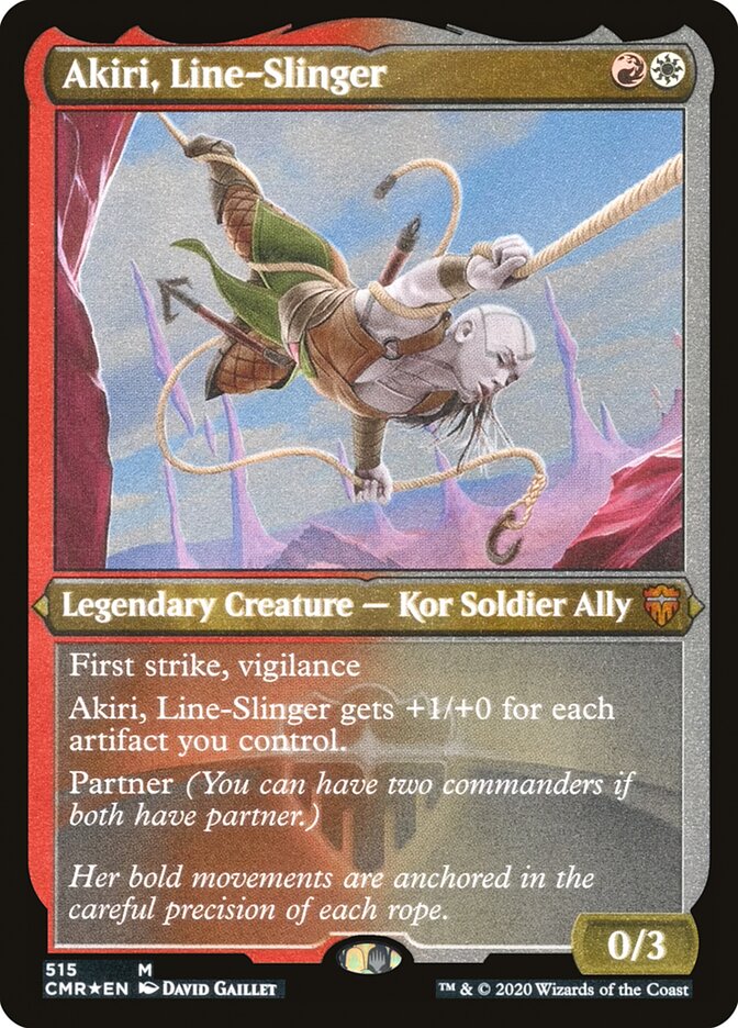 Akiri, Line-Slinger (Etched) [Commander Legends] | D20 Games