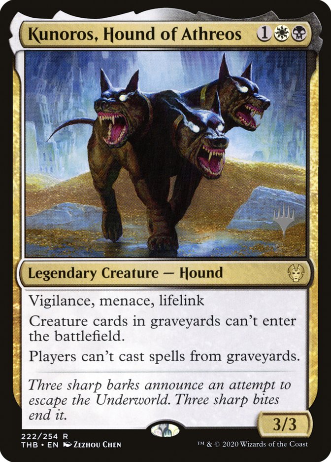 Kunoros, Hound of Athreos (Promo Pack) [Theros Beyond Death Promos] | D20 Games