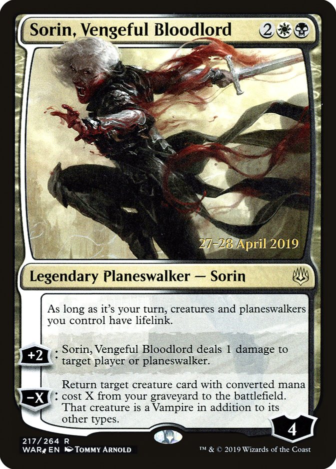 Sorin, Vengeful Bloodlord  [War of the Spark Prerelease Promos] | D20 Games