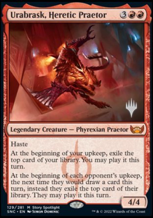 Urabrask, Heretic Praetor (Promo Pack) [Streets of New Capenna Promos] | D20 Games