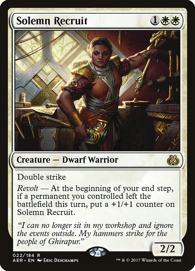 Solemn Recruit [Aether Revolt] | D20 Games